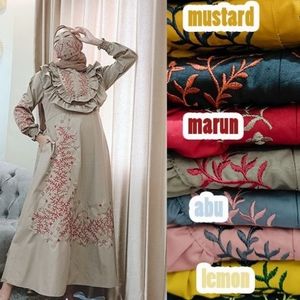 💝NEW💝 long dress maxi with long sleeves embossed include matching Face Mask